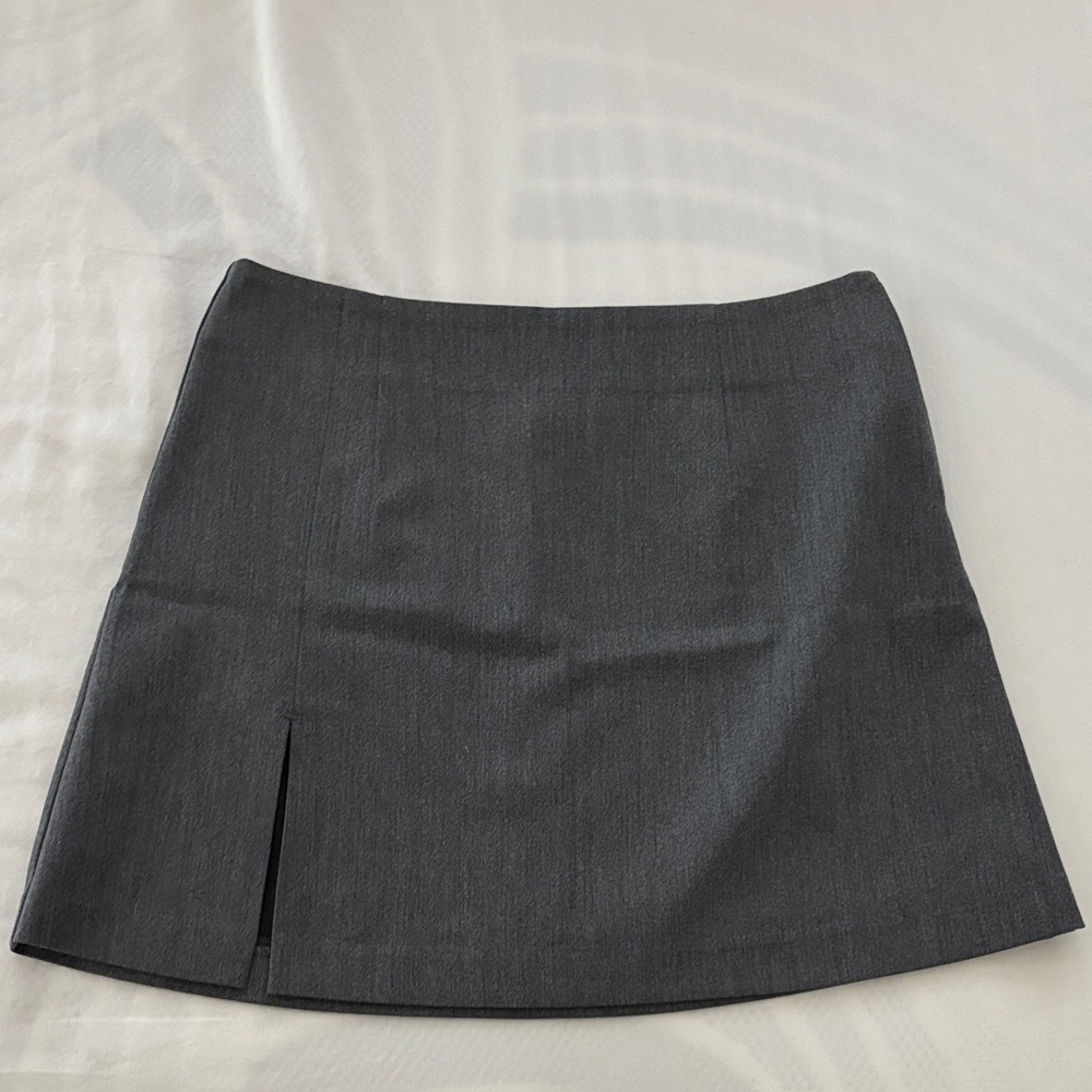 Djerf Avenue Charcoal A-Line Skirt